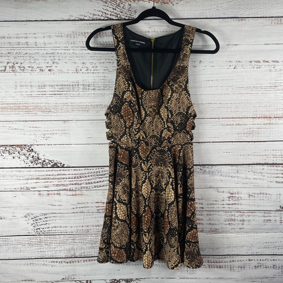 Bebe X Naven Women's Size 2 Animal Print Fit & Flare Cocktail Mini Dress